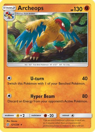 Archeops 121/236 - Reverse Holofoil SM Unified Minds - Rare