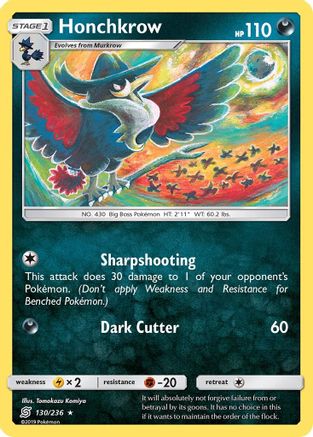 Honchkrow 130/236 SM Unified Minds - Rare