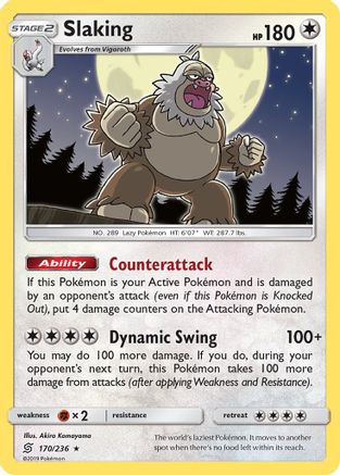 Slaking 170/236 - Holofoil SM Unified Minds - Holo Rare