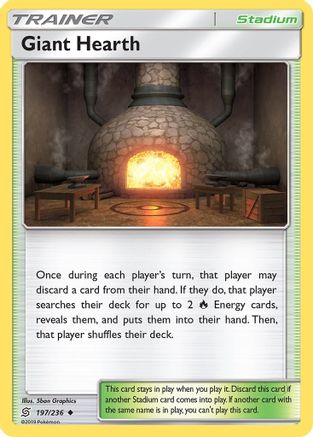 Giant Hearth 197/236 - Reverse Holofoil SM Unified Minds - Uncommon