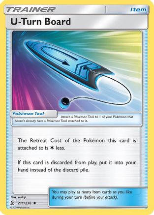 U-Turn Board 211/236 - Reverse Holofoil SM Unified Minds - Uncommon