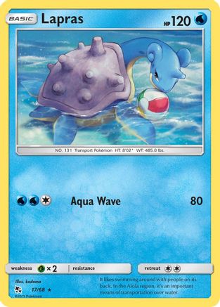 Lapras 017/68 Hidden Fates - Rare