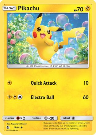Pikachu 019/68 - Reverse Holofoil Hidden Fates - Common