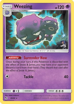 Weezing 029/68 Hidden Fates - Rare