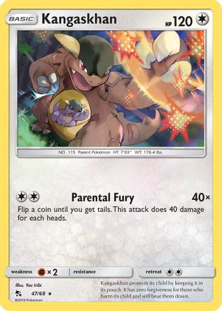 Kangaskhan 047/68 - Reverse Holofoil Hidden Fates - Rare