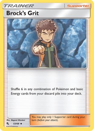 Brock's Grit 053/68 - Reverse Holofoil Hidden Fates - Uncommon