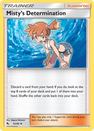 Misty's Determination 062/68 - Reverse Holofoil Hidden Fates - Uncommon