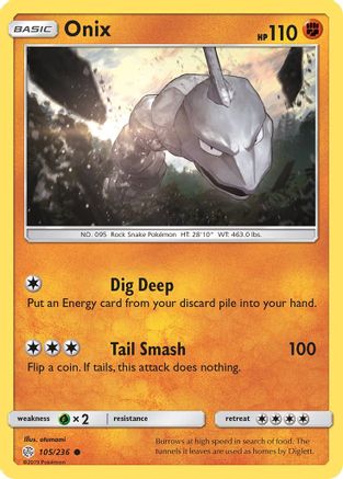 Onix 105/236 SM Cosmic Eclipse - Common