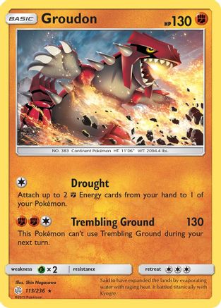 Groudon 113/236 SM Cosmic Eclipse - Rare