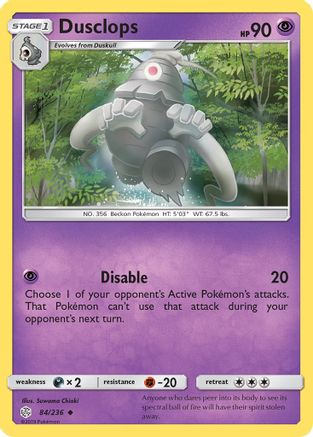 Dusclops 084/236 SM Cosmic Eclipse - Uncommon