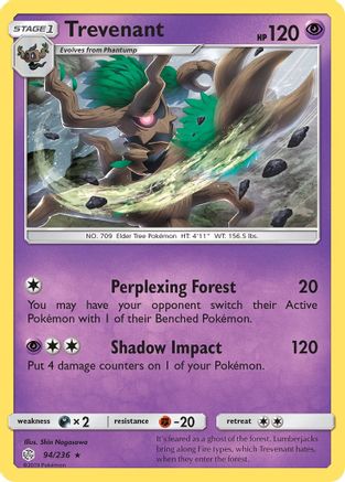 Trevenant 094 SM Cosmic Eclipse - Rare