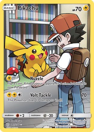 Pikachu (Secret) 241/236 - Holofoil SM Cosmic Eclipse - Secret Rare