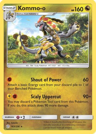 Kommo-o 163/236 - Reverse Holofoil SM Cosmic Eclipse - Holo Rare
