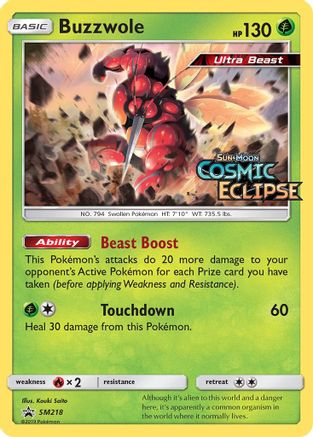 Buzzwole (Prerelease) SM218 - Holofoil SM Promos - Promo