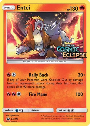 Entei (Prerelease) SM219 - Holofoil SM Promos - Promo