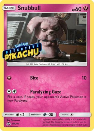 Snubbull (Detective Pikachu Stamped) SM200 - Holofoil SM Promos - Promo
