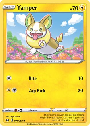 Yamper (074) (074) 074/202 SWSH01 Sword & Shield Base Set - Common