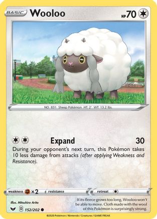 Wooloo (152) (152) 152/202 SWSH01 Sword & Shield Base Set - Common