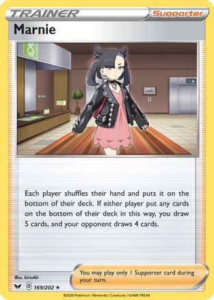Marnie 169/202 - Holofoil SWSH01 Sword & Shield Base Set - Holo Rare