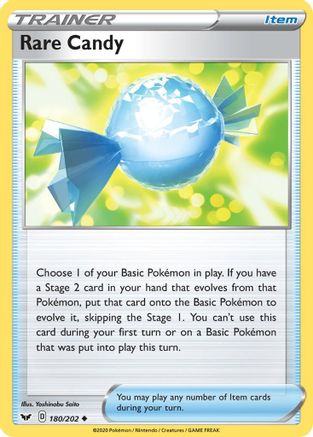 Rare Candy 180/202 SWSH01 Sword & Shield Base Set - Uncommon
