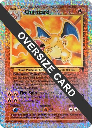 Charizard (Box Topper) 0S1/S4 - Reverse Holofoil Jumbo Cards - Promo