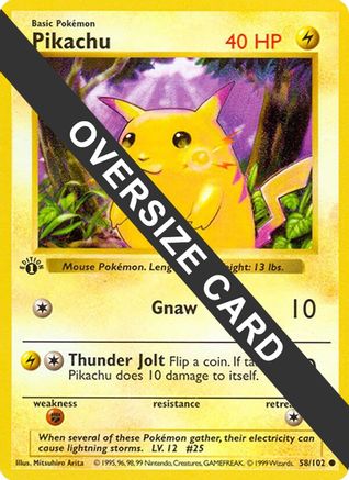 Pikachu 058/102 Jumbo Cards - Promo