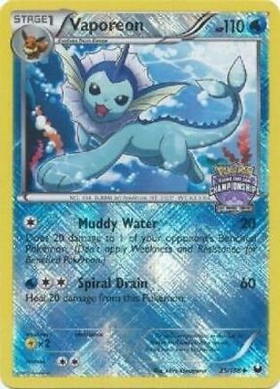 Vaporeon (State Championships) 025/108 - Reverse Holofoil League & Championship Cards - Promo