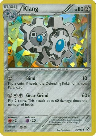 Klang (Cracked Ice Holo) 075/114 - Reverse Holofoil Blister Exclusives - Promo