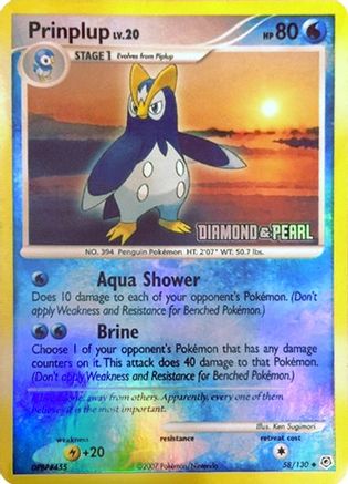 Prinplup 058/130 - Holofoil Burger King Promos - Promo