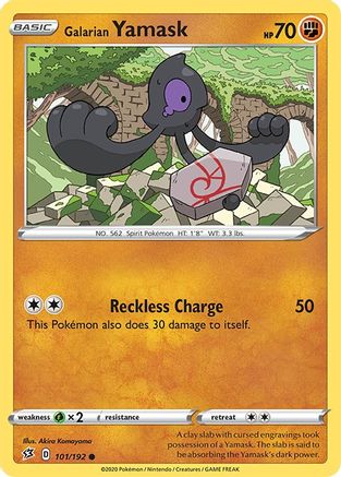 Galarian Yamask 101/192 SWSH02 Rebel Clash - Common