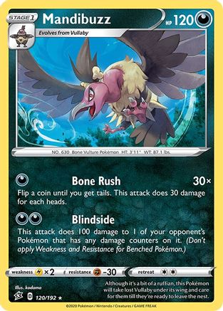 Mandibuzz 120/192 SWSH02 Rebel Clash - Rare