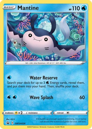 Mantine SWSH026 - Holofoil SWSH Sword & Shield Promo Cards - Promo