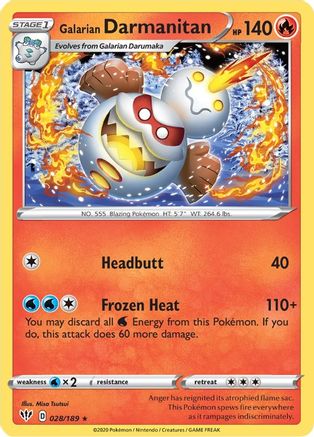 Galarian Darmanitan (28) (28) 028/189 SWSH03 Darkness Ablaze - Rare