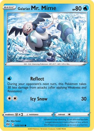 Galarian Mr. Mime 035/189 SWSH03 Darkness Ablaze - Common