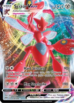Scizor VMAX 119/189 - Holofoil SWSH03 Darkness Ablaze - Ultra Rare