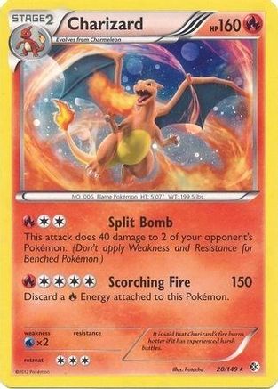 Charizard (Cosmos Holo) 020/149 - Holofoil Blister Exclusives - Promo