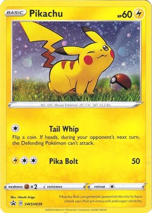 Pikachu SWSH039 - Holofoil SWSH Sword & Shield Promo Cards - Promo