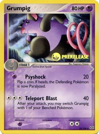 Grumpig (Prerelease) 029/106 Nintendo Promos - Promo