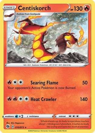 Centiskorch 010/73 - Holofoil Champions Path - Holo Rare