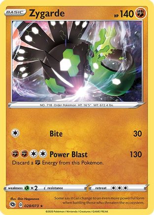 Zygarde 028/73 - Holofoil Champions Path - Holo Rare