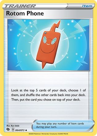 Rotom Phone 064/73 - Reverse Holofoil Champions Path - Uncommon