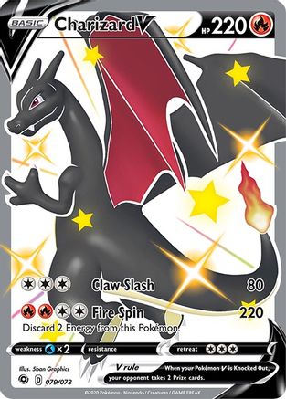 Charizard V (Secret) 079/73 - Holofoil Champions Path - Secret Rare