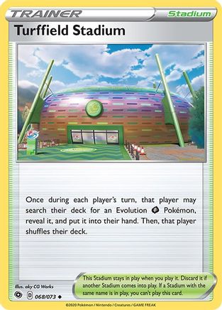Turffield Stadium 068/73 - Reverse Holofoil Champions Path - Uncommon