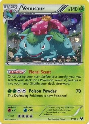 Venusaur (Cosmos Holo) 003/108 - Holofoil Blister Exclusives - Promo
