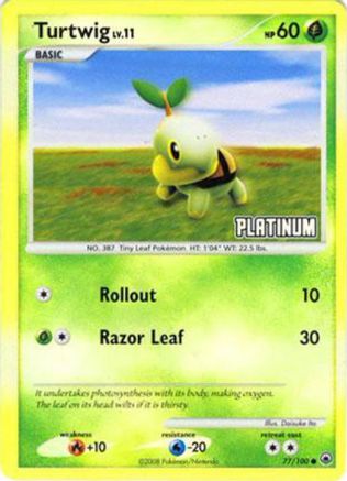 Turtwig 077/100 - Reverse Holofoil Burger King Promos - Promo