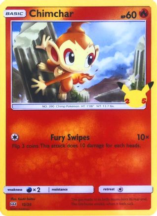 Chimchar 012/25 - Holofoil McDonalds 25th Anniversary Promos - Promo