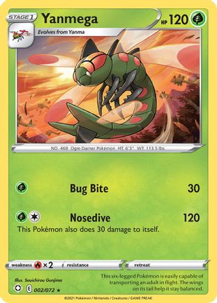 Yanmega 002/072 Shining Fates - Rare