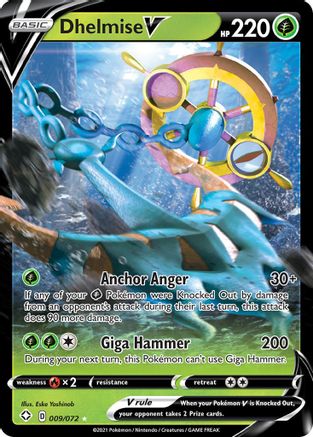 Dhelmise V 009/072 - Holofoil Shining Fates - Ultra Rare
