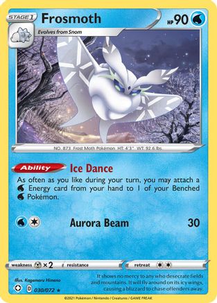 Frosmoth 030/072 - Reverse Holofoil Shining Fates - Holo Rare