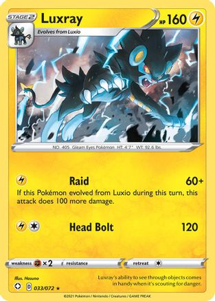 Luxray 033/072 - Holofoil Shining Fates - Holo Rare